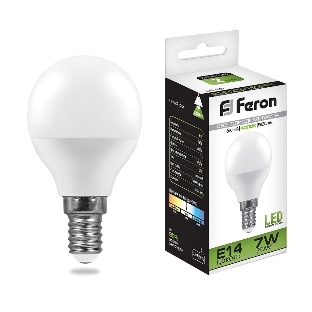 Лампа светодиодная Feron LB-95 7W 230V E14 4000K G45