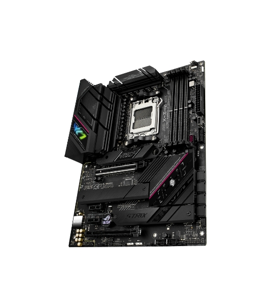 Материнская плата ASUS ROG STRIX B650E-F GAMING WIFI, AM5, AMD B650, 4xDDR5, 4xSATA, 3xM.2, 1xPCI-E 5.0 x16, 1xPCI-E 4.0 x4, 2xPCI-E x1, 1xHDMI, 1xDP, 1x 2.5Gb LAN, 4xUSB-A 2.0, 4xUSB-A 3.2 Gen 1, 2xUSB-A 3.2 Gen 2, 1xUSB-C 3.2 Gen 2, 1xUSB-C 3.2 Gen 2x2, 5x3.5 мм, 7.1, ATX