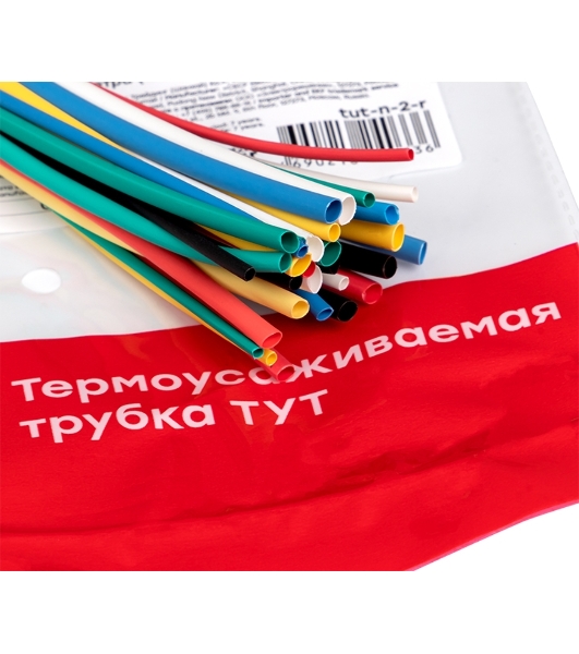 Набор трубок термоусадочных ТУТ 1/0.5; 1.5/0.75; 2/1; 2.5/1.25; 3/1.5 (6 цветов по 5шт 100мм) PROxima EKF tut-n-2-r