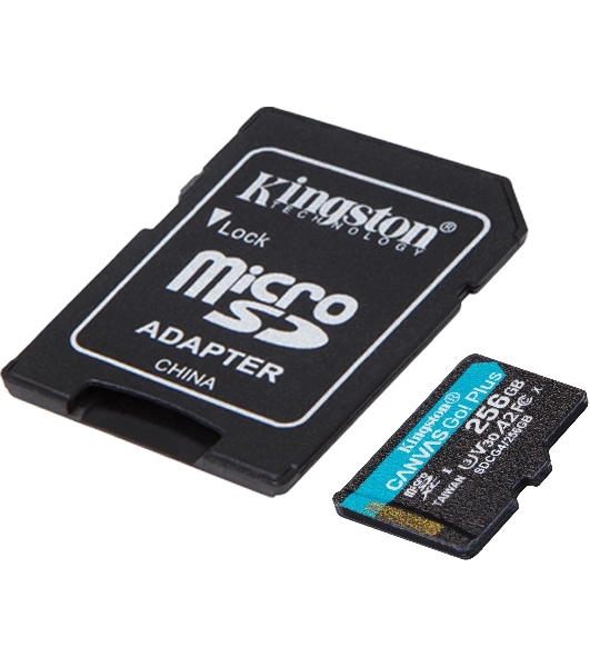Флеш карта microSDXC 256Gb Kingston SDCG4/256Gb Canvas Go! Plus A2 + adapter