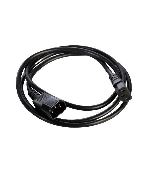 Шнур питания с заземл. IEC 60320 C13/IEC 60320 C14, 10А/250В (3x1,0), 1,8 м. (R-10-Cord-C13-C14-1.8)