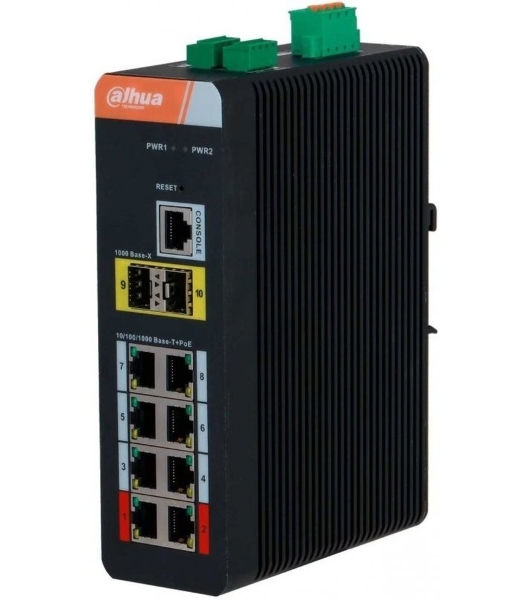 Коммутатор Dahua DH-IS4210-8GT-120 8x1 Гбит/с 2SFP 8PoE 120W управляемый