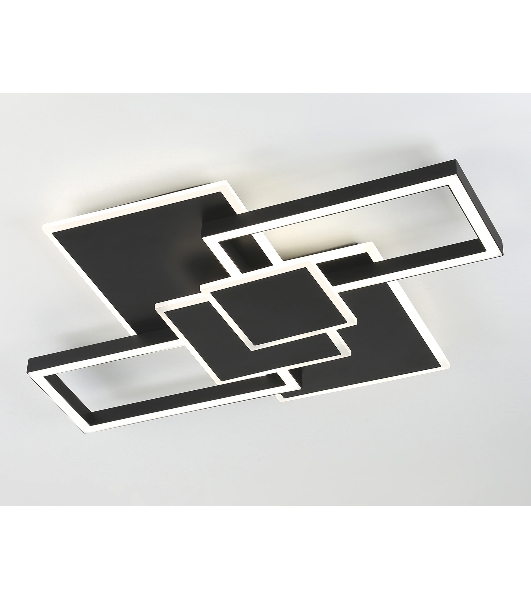 Потолочный светодиодный светильник Ambrella light FA1032/5 BK черный 95W 3000K-6400K 705*500*95 (ПДУ ИК)