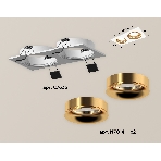 Комплект встраиваемого светильника Ambrella light XC7635005 SWH/PYG белый песок/золото желтое полированное MR16 GU5.3 (C7635, N7014), фото 1