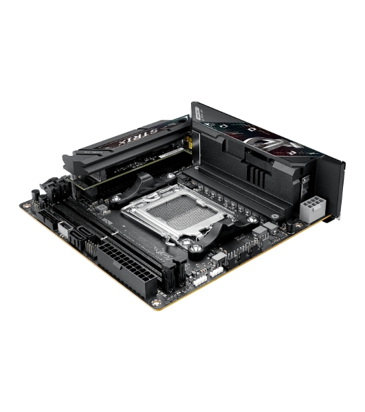 Материнская плата ASUS ROG STRIX B850-I GAMING WIFI, AM5, AMD B850, 2xDDR5, 2xM.2, 2xSATA, PCIe 4.0 x16, 1xHDMI, 1xUSB Type-C, 1x2.5Gb LAN, Wi-Fi 7, Bluetooth 5.4, 5xUSB-A 10Gbps, 1xUSB-C 20Gbps, 2xUSB-A 2.0, 3x3.5 мм, S/PDIF, 7.1, Mini-ITX