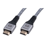 Кабель HDMI Cablexpert CCP-HDMI16K-1M, 19M/19M, v2.2, 16K, медь, тройной экран, позол.контакты, нейлон.оплетка, метал.коннекторы, 1м, серый, коробка, фото3