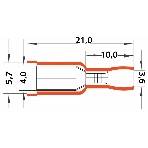 Разъем штекерный изолированный Rexant гнездо 4 мм 0.5-1.5 мм² (РШи-м 1.5-4/РШИм 1,25-5-4) красный, фото3