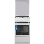 Плита Газовая De Luxe 506040.14г (кр) ЧР белый (стеклянная крышка) реш.чугун, фото 1