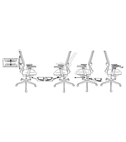 Кресло Бюрократ MC-915 TW-01 38-418 черный, сетка