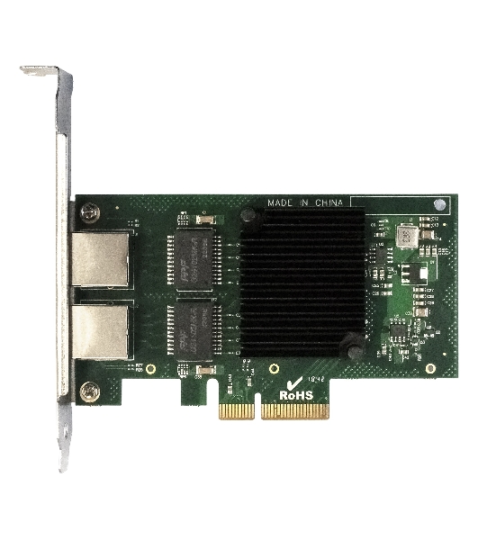 Сетевой адаптер ExeGate EXE-I350-T2V2 (PCI-E x4 v2.1, порты 2xRJ45 (медные), 10/100/1000Mbps, Gigabit NIC Intel Chipset NHI350AM2)