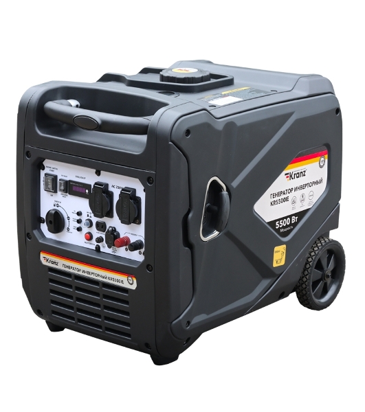 Генератор инверторный Kranz KR5500IE, 5,5кВт, 230В, 10л, закрытый корпус, электростартер