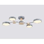 Светильник Ambrella light FL4859/4 GR/WD серый/дерево 60W 3000-6000K 700*400*120 (без ПДУ), фото8