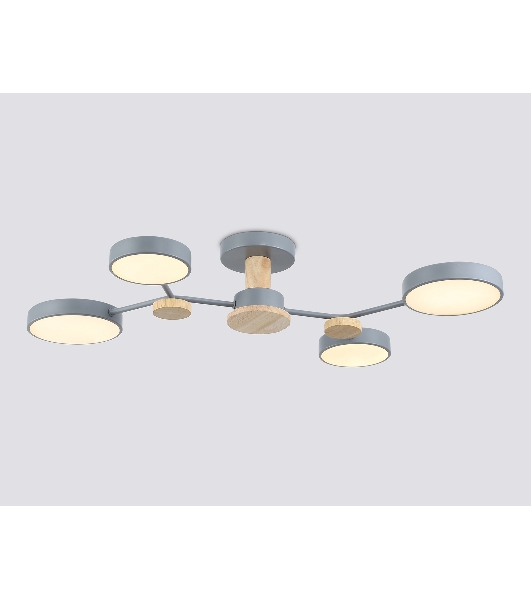 Светильник Ambrella light FL4859/4 GR/WD серый/дерево 60W 3000-6000K 700*400*120 (без ПДУ)