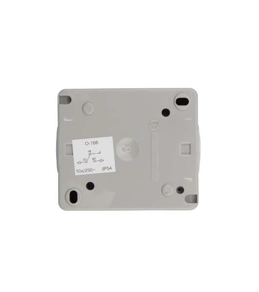Переключатель проходной Kranz INDUSTRIAL открытой установки, IP54 серый
