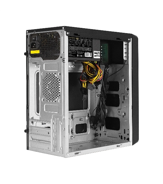 Компьютерный корпус Minitower ExeGate mEVO-7805-XP450 (mATX, БП XP450 с вент. 12см, 2*USB+1*USB 3.0, аудио, черный, с 2*RGb подсветкой)