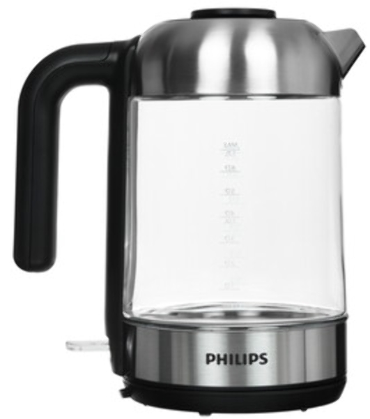 Чайник электрический Philips HD9339/80 1.7 л, 2200 Вт, прозрачный (корпус: стекло)
