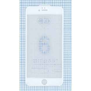 Защитное стекло 4D для Apple iPhone 6/6S Plus белый