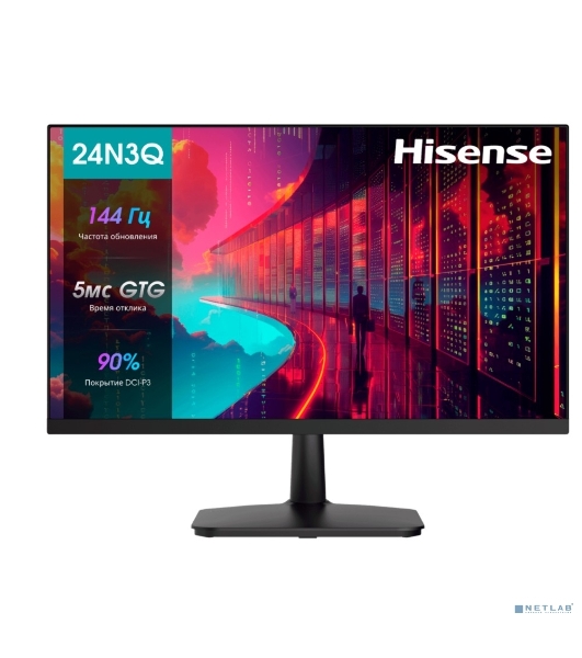 Монитор 23.8' Hisense 24N3Q IPS 1920x1080, 144 Гц, 5 мс, 16:9, 250 кд/м², HDMI 1.4, VGA, черный