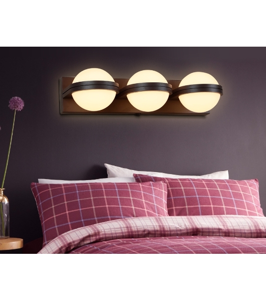 Настенный светильник FW560/3 SCF кофе песок LED 3000K 15W 370*80*138