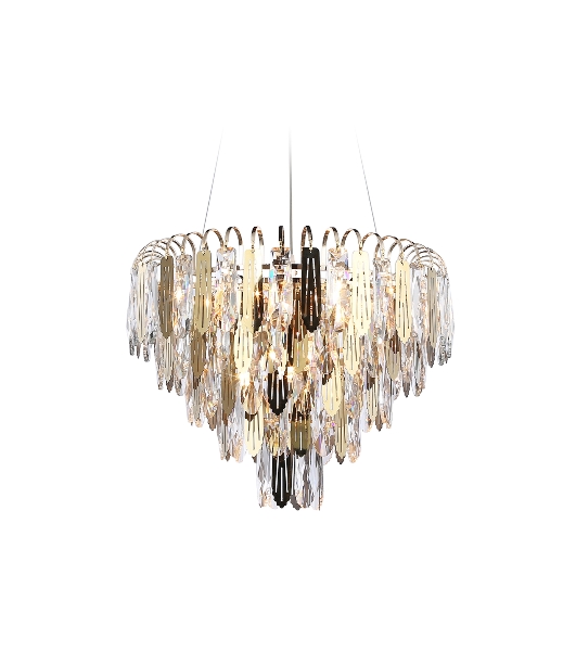 Светильник Ambrella light TR5256/8 SGD/CL золото/прозрачный E27*8 max 40W D500*350