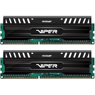 Оперативная память Patriot Viper 3, DDR3, 16GB (2x8 GB), 1866 MHz, CL10, DIMM, радиатор, черный