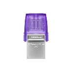 Флешка USB Kingston DataTraveler microDuo 3C (DTDUO3CG3/128Gb), 128Gb, USB 3.2 Gen 1/Type-C, R/W 200/15, фиолетовый, фото 1