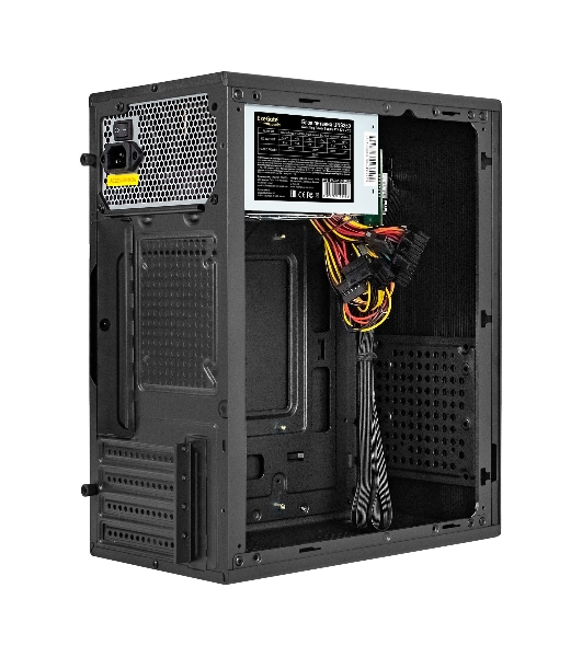Компьютерный корпус Minitower ExeGate BAA-308M-UNS350 (mATX, БП UNS350 с вент. 12см, 2*USB, HD Audio, черный)