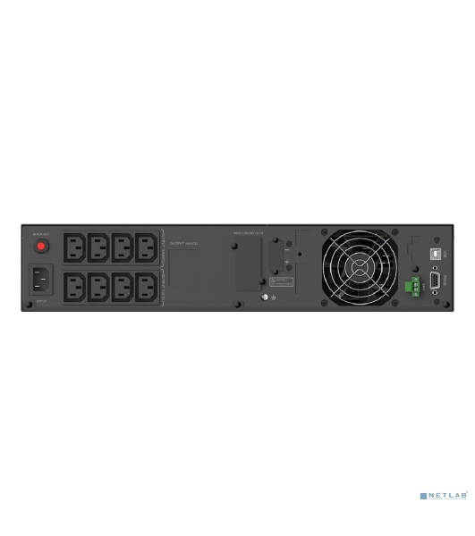 Источник бесперебойного питания CBR PLS-1KRT-8I-LCHERSC / 1000ВА / 900Вт / 8 x C13, HID-USB, RS232, EPO, SNMP slot