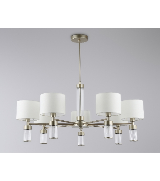 Люстра Ambrella light LH71303/7 CGD/WH золото/белый E14/7 max 40W D860*740
