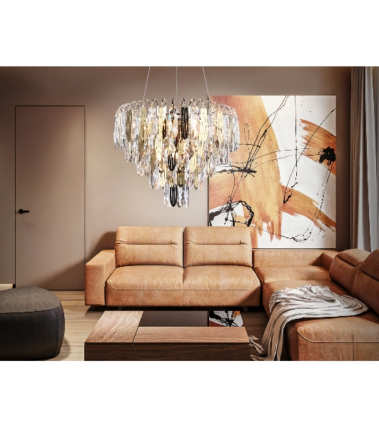 Светильник Ambrella light TR5256/8 SGD/CL золото/прозрачный E27*8 max 40W D500*350