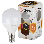 Лампа светодиодная LED 7Вт E14 220В 2700К smd P45 шар Б0020548 ЭРА, фото 1