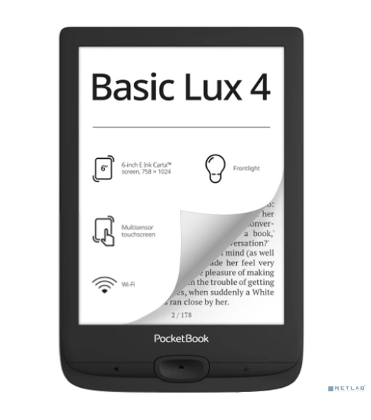 Электронная книга PocketBook 618 Basic Lux Ink черный (PB618-P-WW)