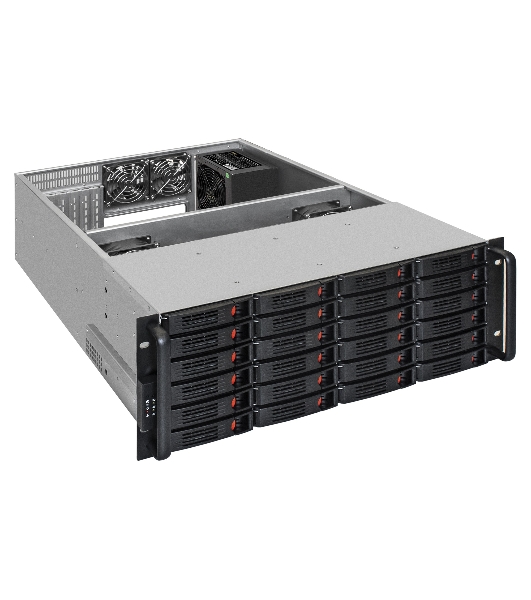 Серверный корпус ExeGate Pro 4U660-HS24 (RM 19', высота 4U, глубина 660, БП 800PAS, 24xHotSwap, USB)