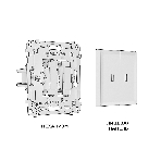 Комплект механизма 2-кл выключателя с подсветкой 10000K ALFA Бежевый матовый QUANT (AP3240, VM115, G17B) MA324020, фото2