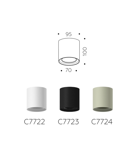 Корпус светильника C7722 SWH белый песок D95*H100mm MR16 GU5.3