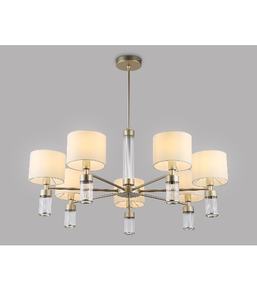 Люстра Ambrella light LH71303/7 CGD/WH золото/белый E14/7 max 40W D860*740