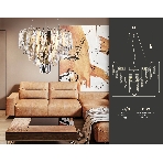 Светильник Ambrella light TR5256/8 SGD/CL золото/прозрачный E27*8 max 40W D500*350, фото6