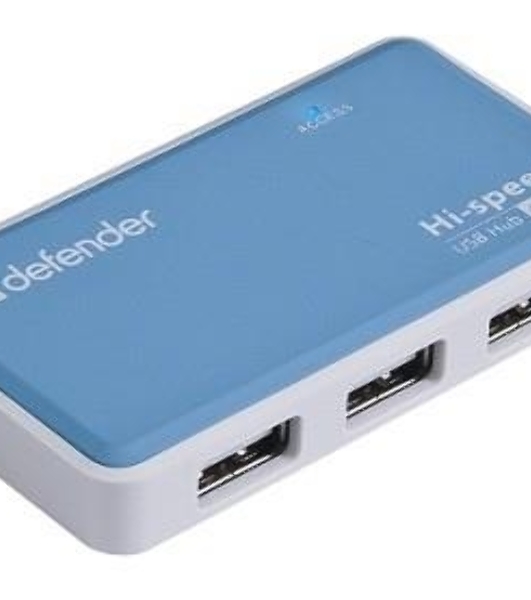 Концентратор USB Defender Quadro Power, USB, адаптер/через USB, блок питания