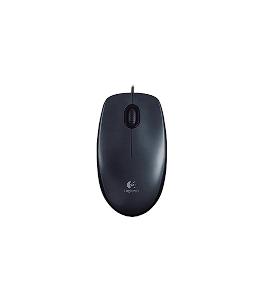 Мышь проводная Logitech M100/100R DARK/GREY (темно-серая/черная), 1000 dpi, USB, кнопки - 3