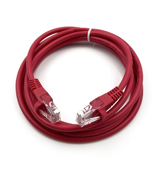 Патч-корд Buro cat.5e 2м красный RJ-45 (m)-RJ-45 (m)