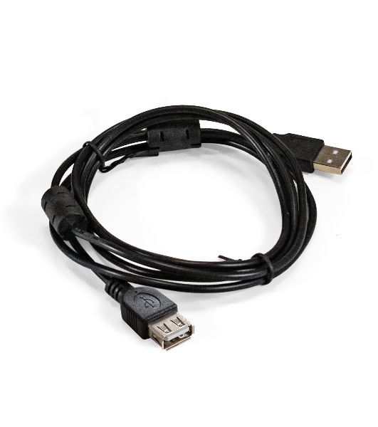 Удлинитель USB 2.0 ExeGate EX-CCF-USB2-AMAF-1.8F (Am/Af, позолоченные контакты, ферритовые кольца, 1,8м)
