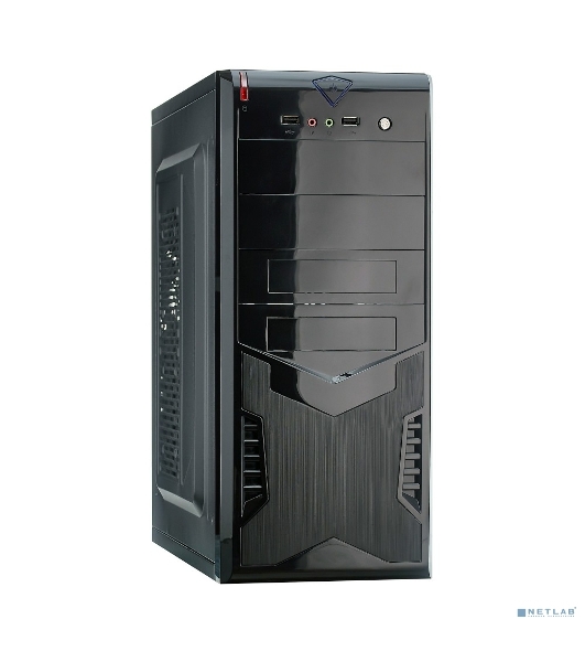 Компьютерный корпус Miditower ExeGate EX280386RUS CP-604 Black, ATX, (CP350W, 80мм), 2хUSB, Audio
