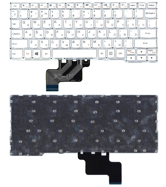 Клавиатура для ноутбука Lenovo Yoga 3 11 300-11IBR 300-11IBY 700-11ISK белая