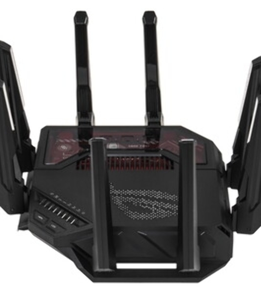 Маршрутизатор ASUS GT-BE19000, черный/красный, 90IG0850-MO9A0V