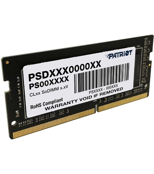 Оперативная память Patriot Signature, DDR4, 16GB (1x16 GB), 3200 MHz, CL22, SO-DIMM