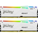 Оперативная память Kingston Fury Beast, DDR5, 32Gb (2x16 Gb), 5600 MHz, CL36, DIMM, радиатор, белый, фото8