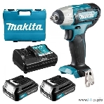 Гайковерт ак(уд) Makita TW140DWAE , 10.8В,2х2Ач Li-ion,0-3200у\м,140Нм,3\8',1.2кг,кейс,подсв,M8-M16 TW140DWAE, фото2