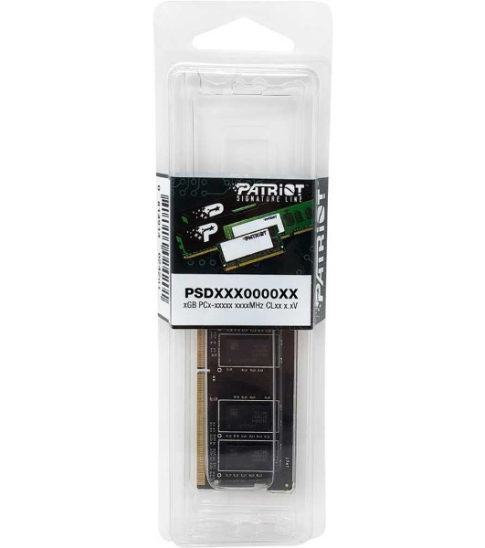 Оперативная память Patriot Signature, DDR4, 16GB (1x16 GB), 3200 MHz, CL22, SO-DIMM