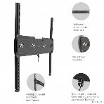 Кронштейн для телевизора Kromax Ultra Slim-100, 32'-90', макс. 55кг, настенный, фиксированный черный, фото4