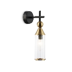Настенный светильник Ambrella light LH55260 BK/BS/CL черный/латунь/прозрачный E14 max 40W 140*80*310, фото8